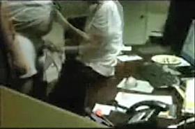 He started jerking so she came to help