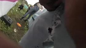 Stroking the dick right where the party girls take a pee