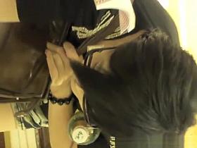 Sexy legs asian in tight jeans shorts