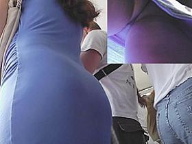 Incredible upskirt closeup footage