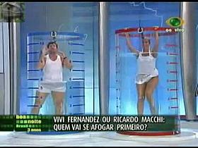 White panties with red flowers in an upskirt underwater porno