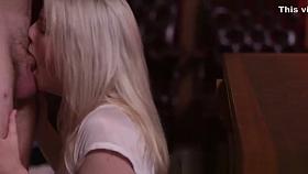 Pale White Blonde Getting Her Mouth Stuffed