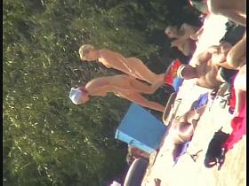 A delectable nude beach spy cam video
