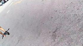 She walks really fast!