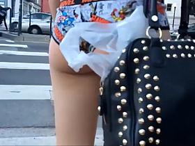 Following a girl during no pants day