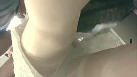 Asian Upskirt pantyhose at dept store