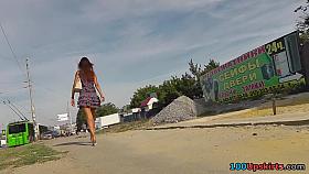 Awesome street upskirt footage