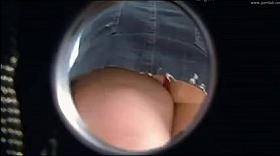 wife upskirt at garden centre-denim mini and pink panties