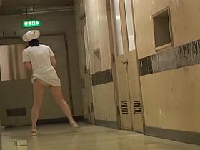 Man sharked her skirt and admired nice and big booty