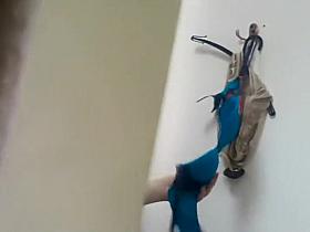 Naturally gifted girl shops for a bra