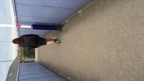 A great set of legs walking home