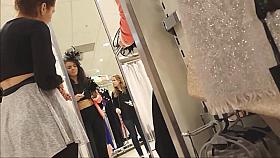 Sexy girl in super mini skirt and black tights