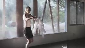 Teens Whitney and Eliza got banged in an abandoned house