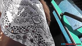 Public transport let us upskirting this sexy woman