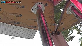 Hot g-string shot of hottie's butt in upskirt video