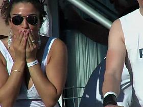 Rave queen's nipple slip