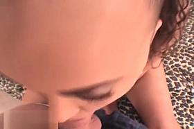 Black Whore Blowing Bubbles with Cum