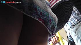 Cool voyeur upskirt tumblr show tasty ass under skirt