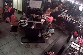 Strip club dressing room voyeur