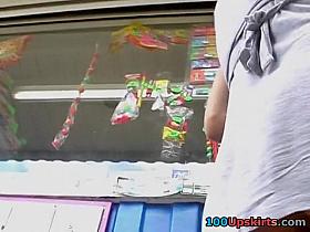 Noon upskirtwith a young