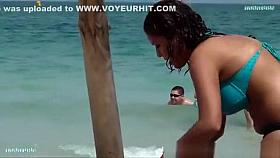 The beautiful brunette with big tits