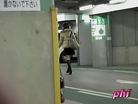 Amative oriental chick getting sprayed with water all over her underwear