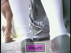 Upskirt fit school girl sexy ass under a grey school uniform