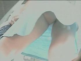 Voyeur guy filming some babes upskirt on camera