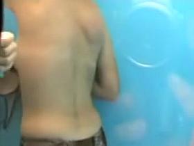 Girl changes her bikini bra and demonstrates nude tits