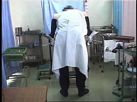Horny voyeur tapes a hot medical exam.