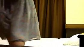 Scandal of sexy Japanese model in a hotel room