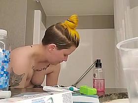 *** caught completely nude in bathroom