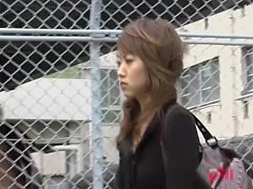 Delicate Japanese darling getting spanked during hot sharking attack