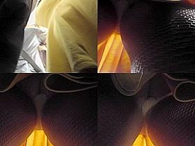 Skinny dame with nice butt in the hot upskirt video