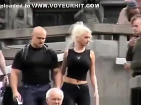 Big tits women on the street