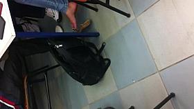 Candid feet during class