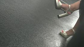 Brunette, Hot Feet In High Heels