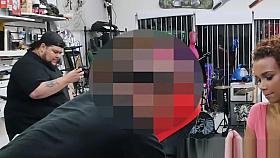 Real busty ebony amateur pawns pussy for cash