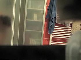 Wife caught in bathroom showering