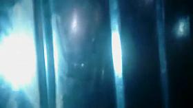 Scared girl pissed her hands