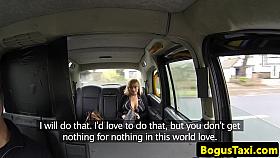 Bigtitted amateur sucking brit taxi cock pov