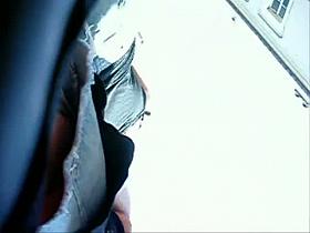 Nice chubby ass and no panties upskirt