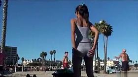 Fit Thai friend with big tits and hard nipples