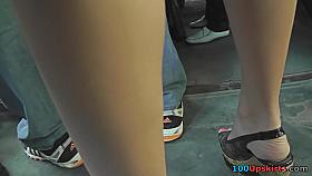 Upskirt video, starring a flabby-ass blonde slut