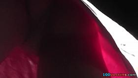 Hot blonde upskirt videos with sexy white panties