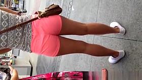 Tanned legs and tight shorts