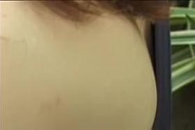 Japanese blonde slut puts make up on in free voyeur video