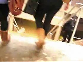 Hot ass walking in montreal tight pant