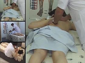 Cute Jap MILF fingered in voyeur massage room video