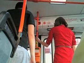 Girls on the bus pretend not to see my hard members